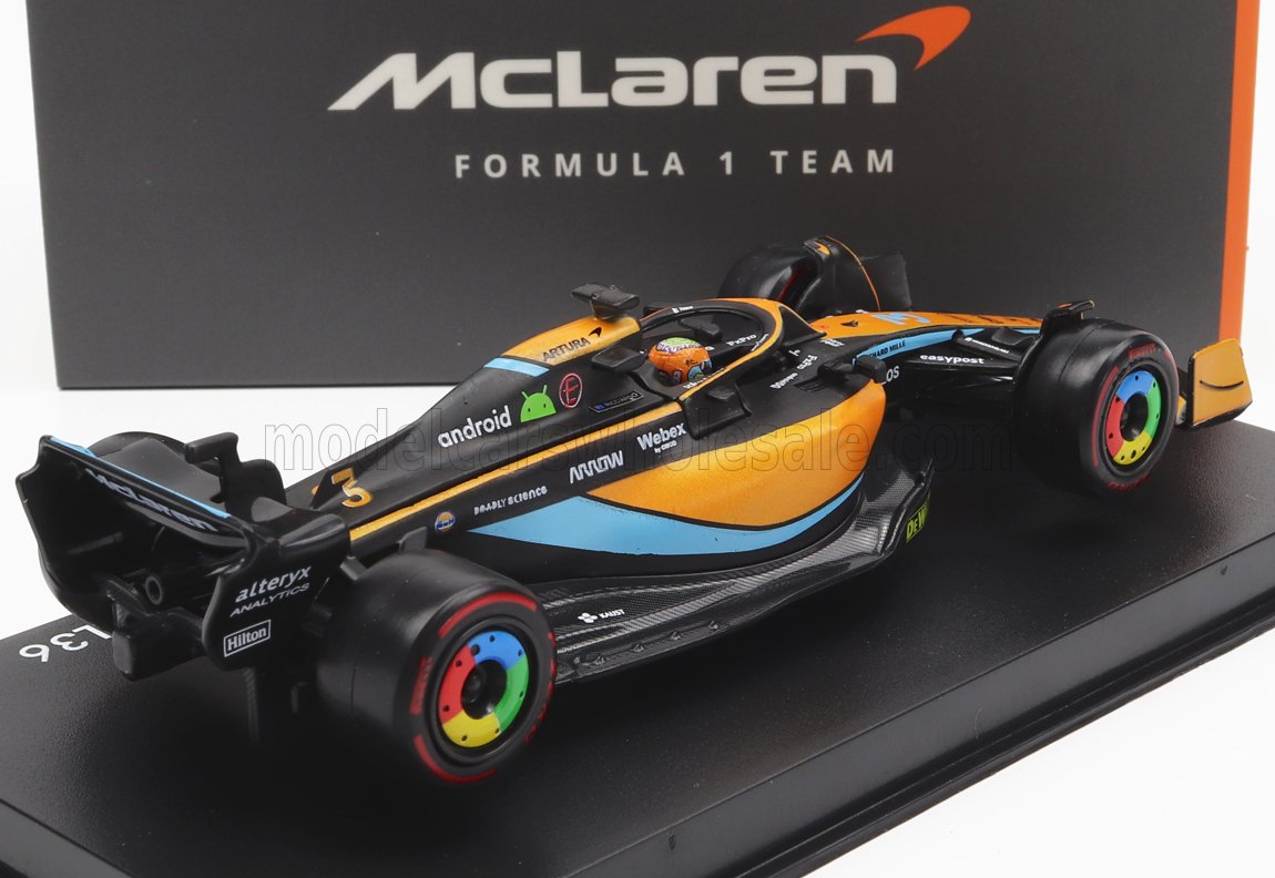 McLaren MCL36 Australian GP 2022 Daniel Ricciardo - oranje/zwart/blauw - 1/43