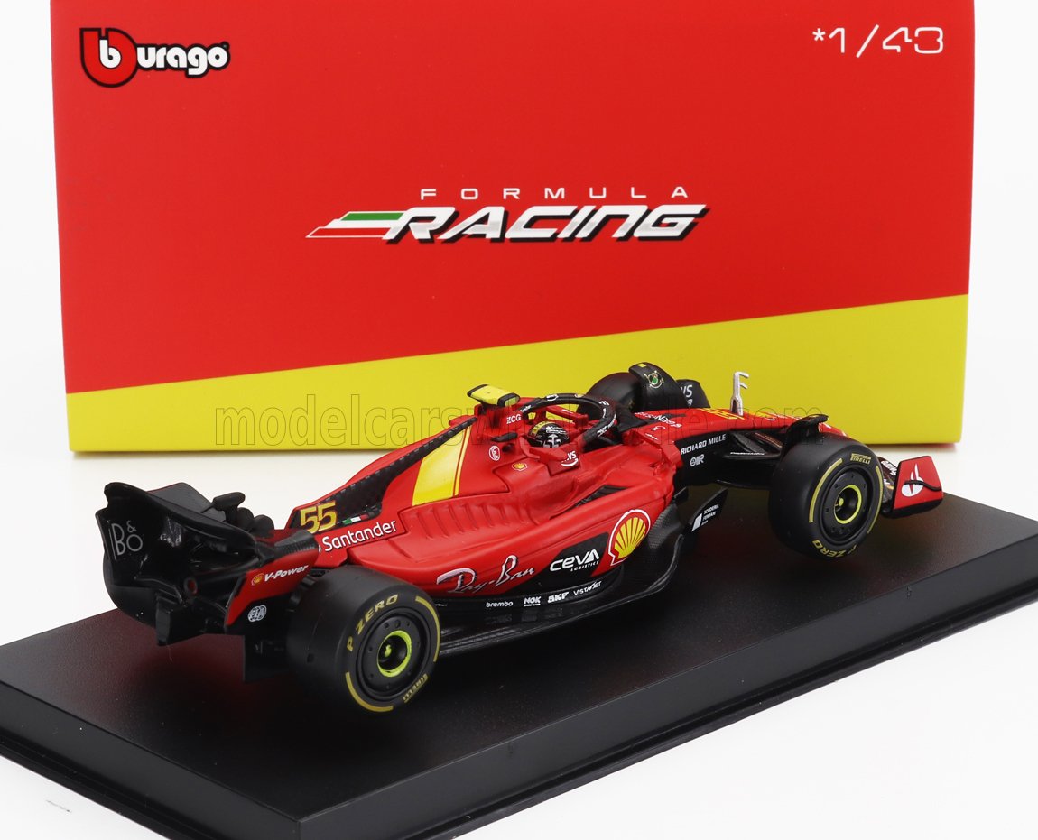 Ferrari SF-23 Monza GP N 55 Carlos Sainz - rood/geel - 1/43