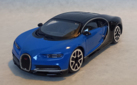 Bugatti Chiron - blauw/zwart - 1/43