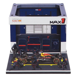 Pit-Stop - Red Bull RB21 N1 Max Verstappen - met auto en figuurtjes - 1/43