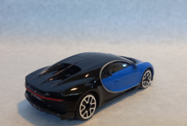 Bugatti Chiron - blauw/zwart - 1/43