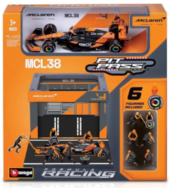 Pit-Stop - McLaren 2024 N4 Lando Norris - met auto en figuurtjes - 1/43