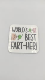 onderzetter worlds best fart-her