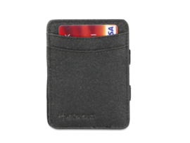 Vegan magic wallet charcoal