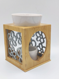 Bamboo bloemen grijs