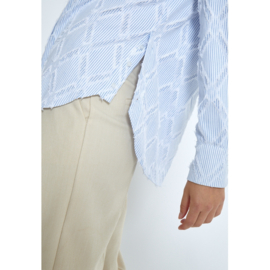 Blouse Astra Ice Blue Stripe Minus