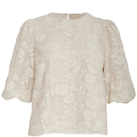 Blouse Nomara Whitecap Creme Peppercorn