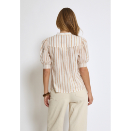 Blouse Aleka Off White Streep Peppercorn