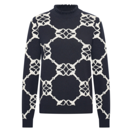 Trui Luna Navy Print HV Society