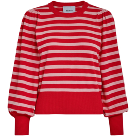Trui Liva Rood/Rose streep Minus