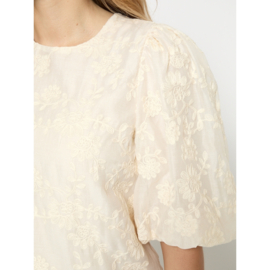 Blouse Nomara Whitecap Creme Peppercorn