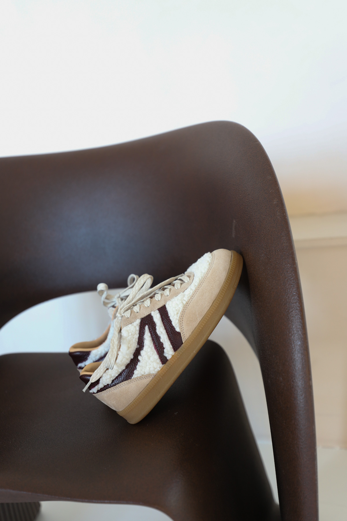 Sneaker Mia Beige/Bordo Babouche