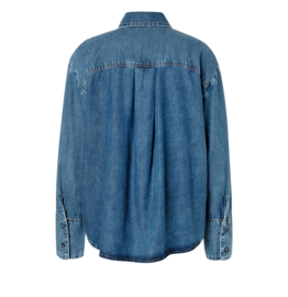 Blouse Over Shirt Mid Blue Heritage Wash D609 Mac