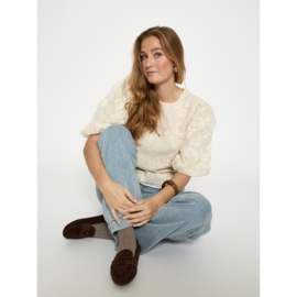 Blouse Nomara Whitecap Creme Peppercorn