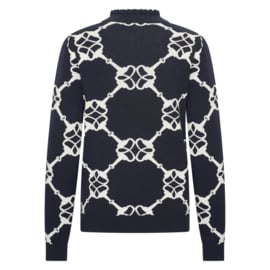 Trui Luna Navy Print HV Society