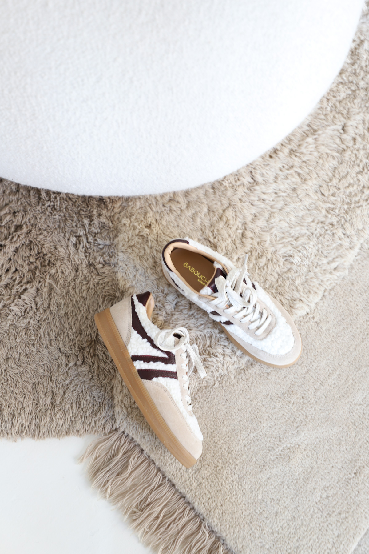 Sneaker Mia Beige/Bordo Babouche