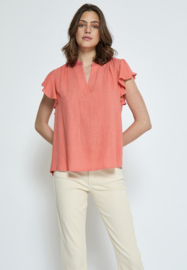 Blouse Ane Burnt Coral Peppercorn