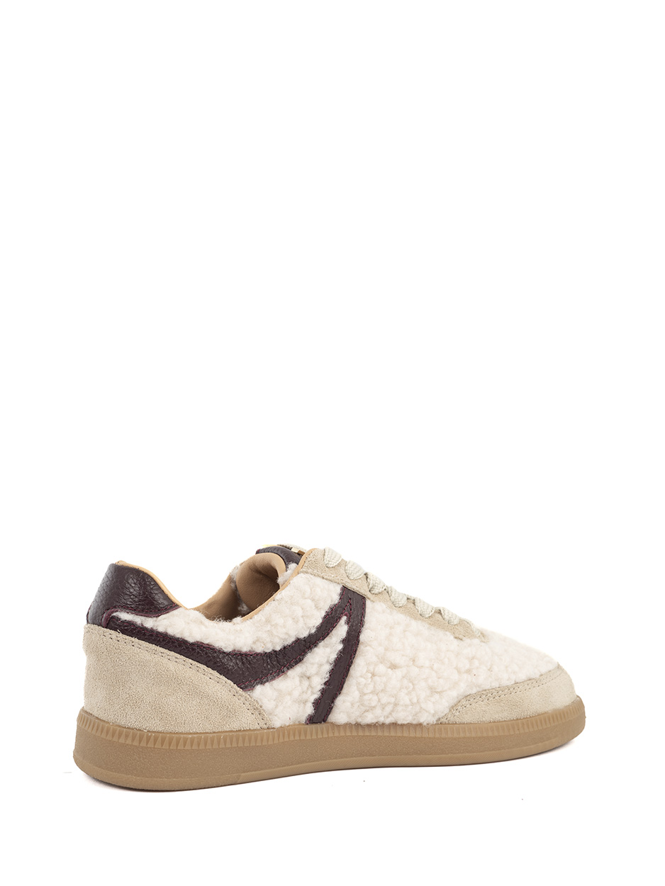 Sneaker Mia Beige/Bordo Babouche