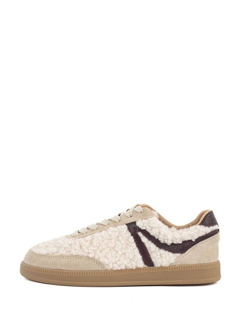 Sneaker Mia Beige/Bordo Babouche