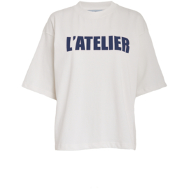 Shirt Stine Wit/Navy Minus