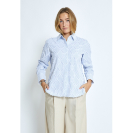 Blouse Astra Ice Blue Stripe Minus