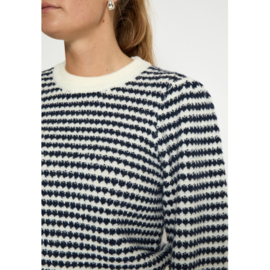 Trui Camilla B;ack Iris Stripe Peppercorn