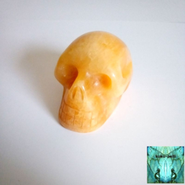 Calciet oranje schedel 159 gram