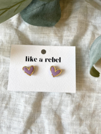 Heart • glans • lila en goud