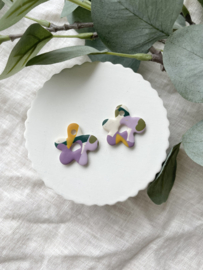 Bloom • patroon • beige, oker, paars en groen