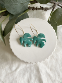 Monstera • patroon • emerald