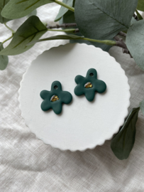 Bloom • effen • donkergroen en goud