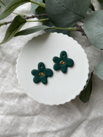 Bloom • effen • donkergroen en goud