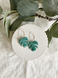 Monstera • patroon • emerald