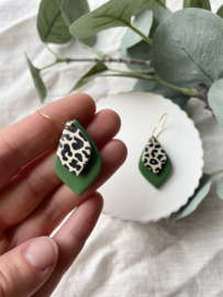 Lyna • print • leopard and green