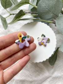 Bloom • patroon • beige, oker, paars en groen