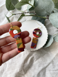 June • patroon • orange, purple and green