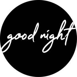 Muurcirkel | Good night zwart