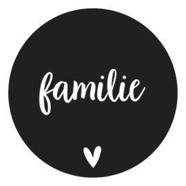 Muurcirkel | Familie zwart