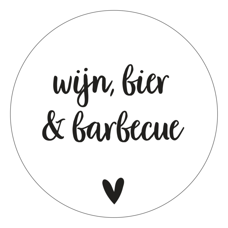 Muurcirkel | Wijn, bier & barbecue wit