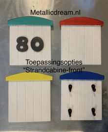 Decoratief bordje Strandhuisje rood (24x22x1,8)