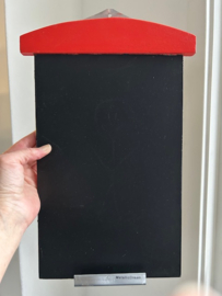 Krijtbordje Strandhuisje A4 formaat 37x23x1.5 rood
