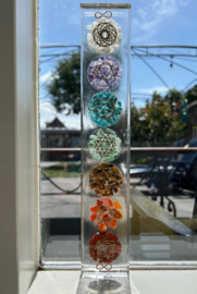 Chakra orgonite Tower met Koper 30x5,5x1,8cm