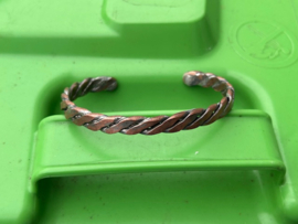 Heren armband diagonaal 2-kleurig koperdraad (1x3)