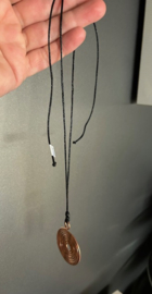Ketting met Spiraal / Swirl van Koper (4x5cm)