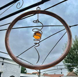 Grote Ring van Koper met Spinner (rond 37cm / L43cm)