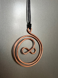 Ketting van Koper swirl met Infinty (5,8cm)