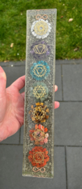 Chakra orgonite Tower met Pyriet en Koper (30x5,5x2,2)