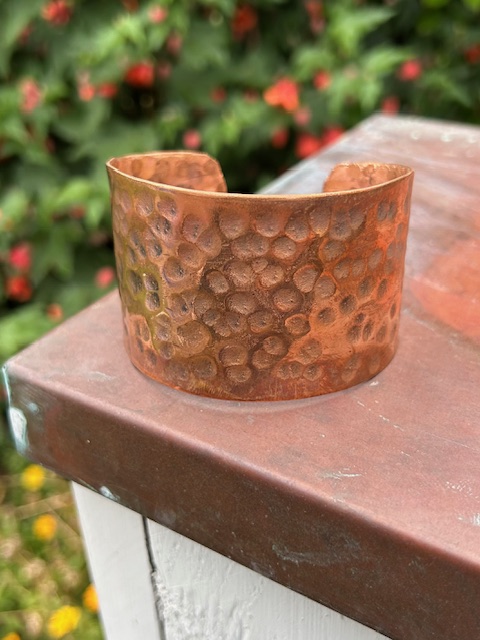 Armband van Koper, handgeklopt, maat L (18-19cm)