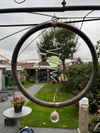 Grote Ring van Koper met Spinner en pegel (rond 37cm / L50cm)