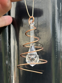 Mini Swirl Spinner Suncatcher van Koper